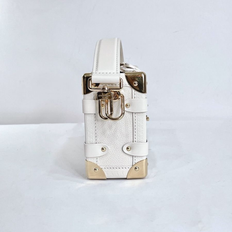 LV白色牛皮MINI SIDE TRUNK軟箱包-3