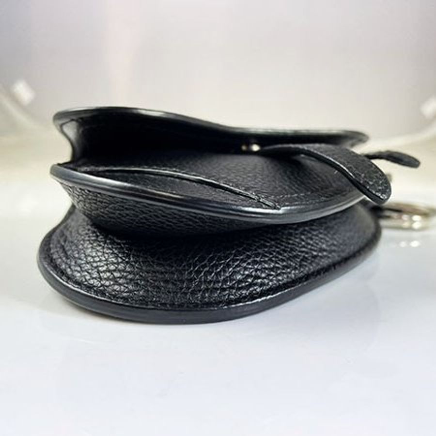 已售出* DIOR黑色牛皮 SADDLE KEYRING零錢鑰匙吊飾迷你小包-4