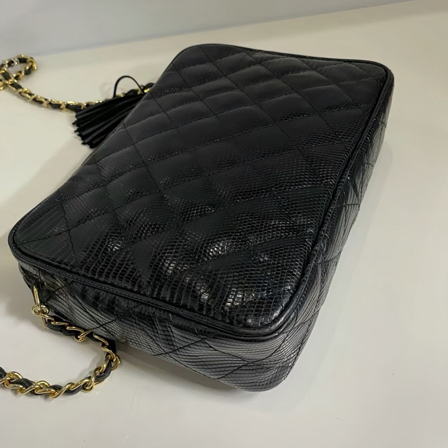 Chanel vintage 蜥蜴皮相機包-2