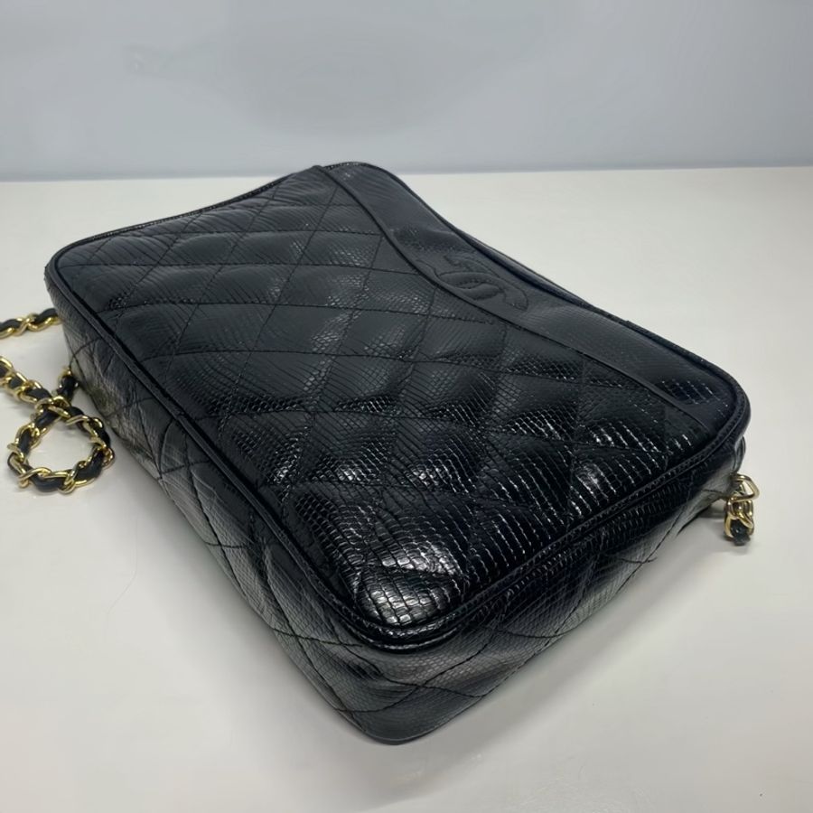 Chanel vintage 蜥蜴皮相機包-4