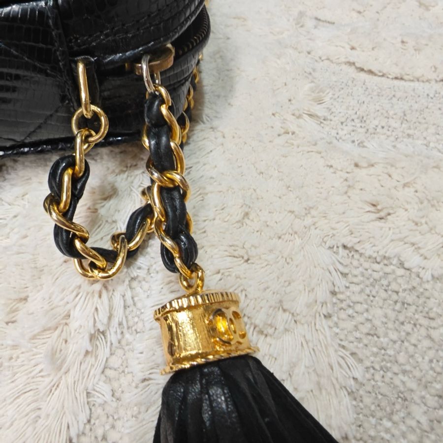 Chanel vintage 蜥蜴皮相機包-28