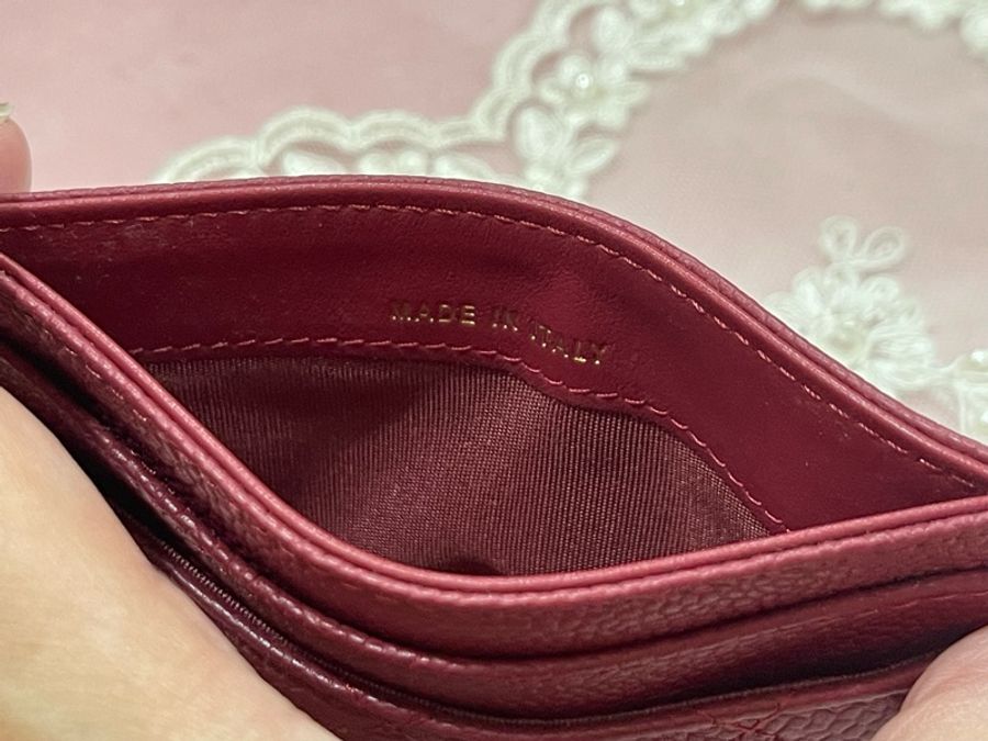 Chanel filigree vanity系列 卡片夾～紅色-14