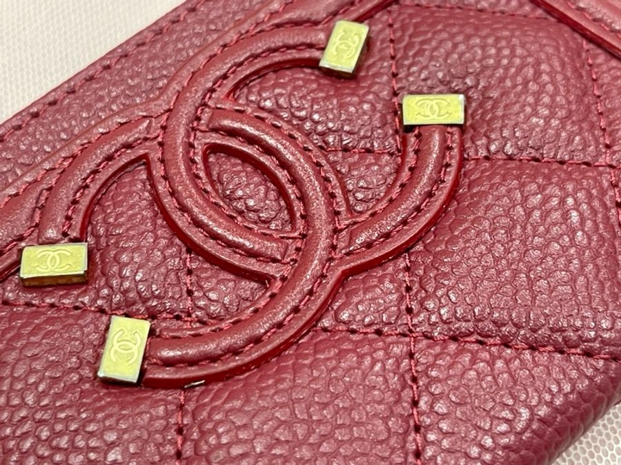 Chanel filigree vanity系列 卡片夾～紅色-18
