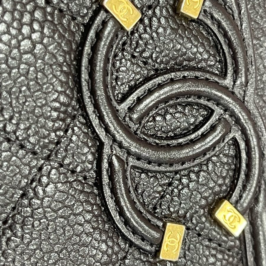 Chanel filigree vanity系列 卡片夾～黑色-20