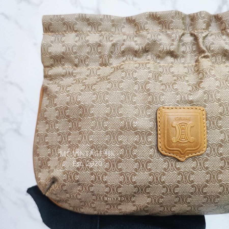 CELINE Vintage Macadam Pouch 中古 老花 餃子包-2