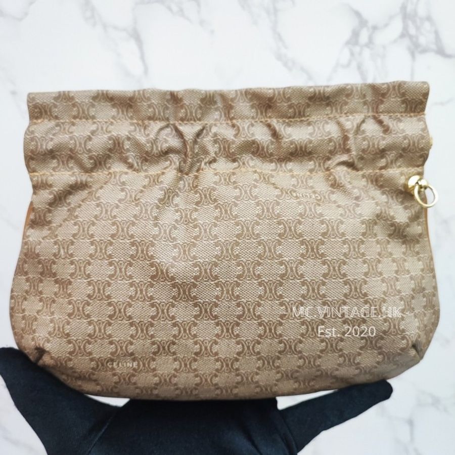 CELINE Vintage Macadam Pouch 中古 老花 餃子包-4