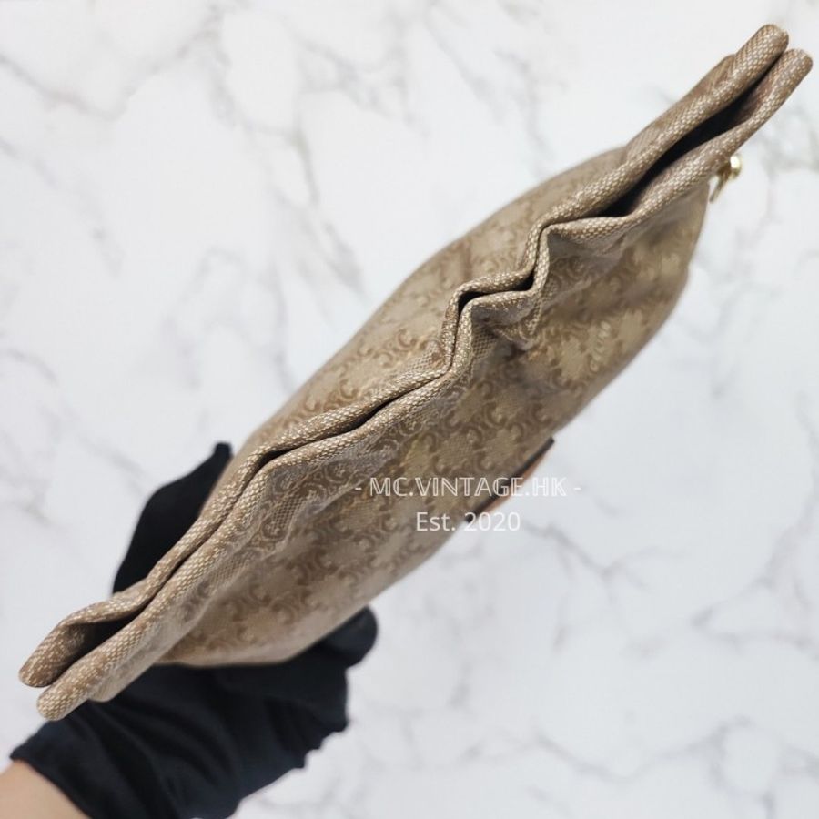 CELINE Vintage Macadam Pouch 中古 老花 餃子包-13