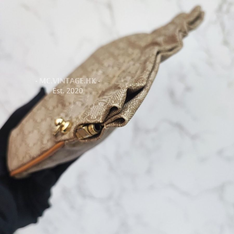 CELINE Vintage Macadam Pouch 中古 老花 餃子包-14