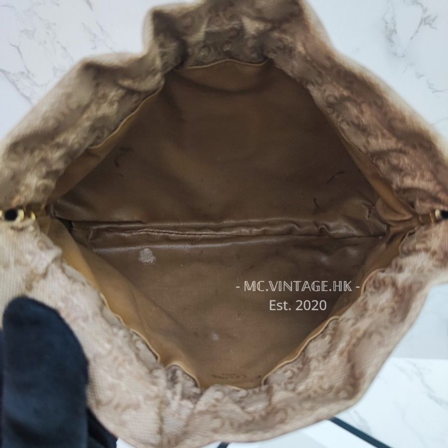 CELINE Vintage Macadam Pouch 中古 老花 餃子包-20