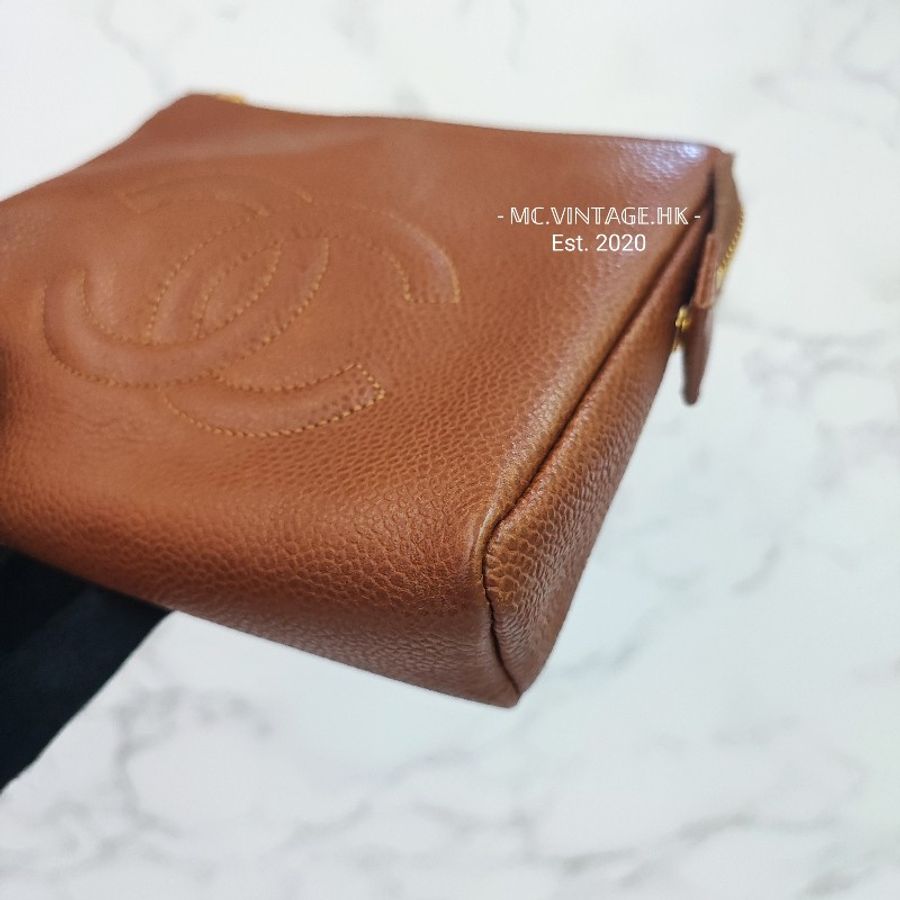 CHANEL Caviar Vanity Bag 荔枝皮 化妝包-6