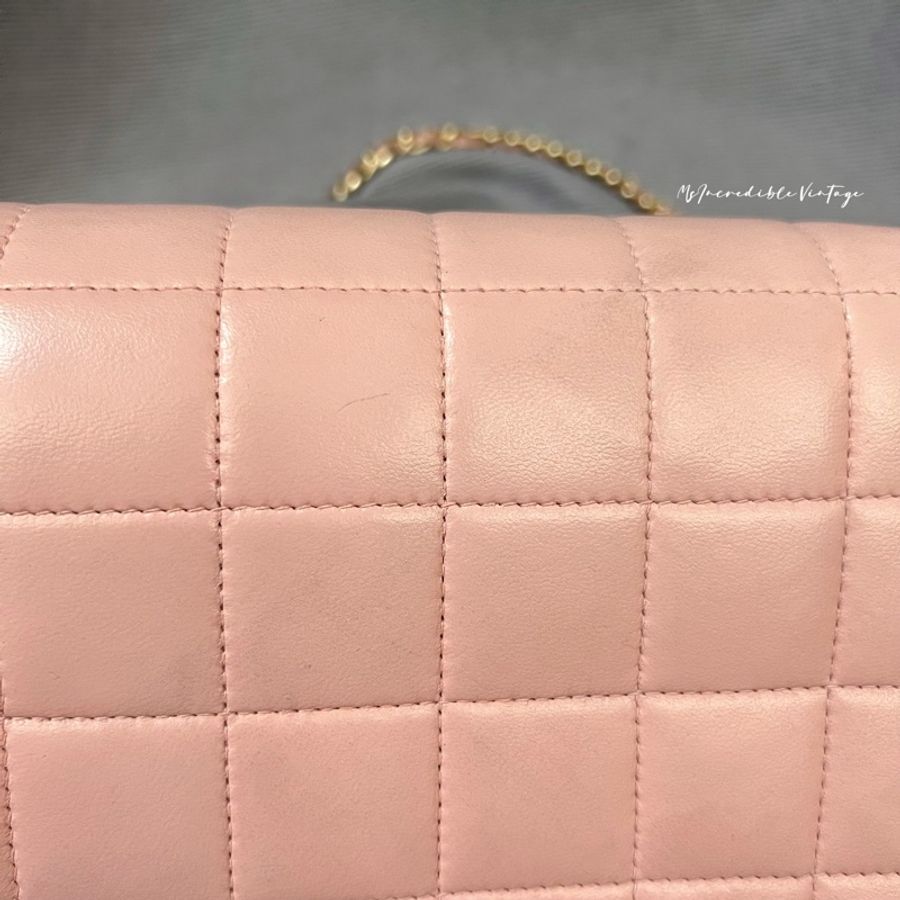 Chanel 粉紅色冰格腋下包-40