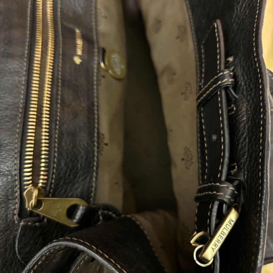 Mulberry 黑色牛皮鱷魚壓紋Bayswater包-9