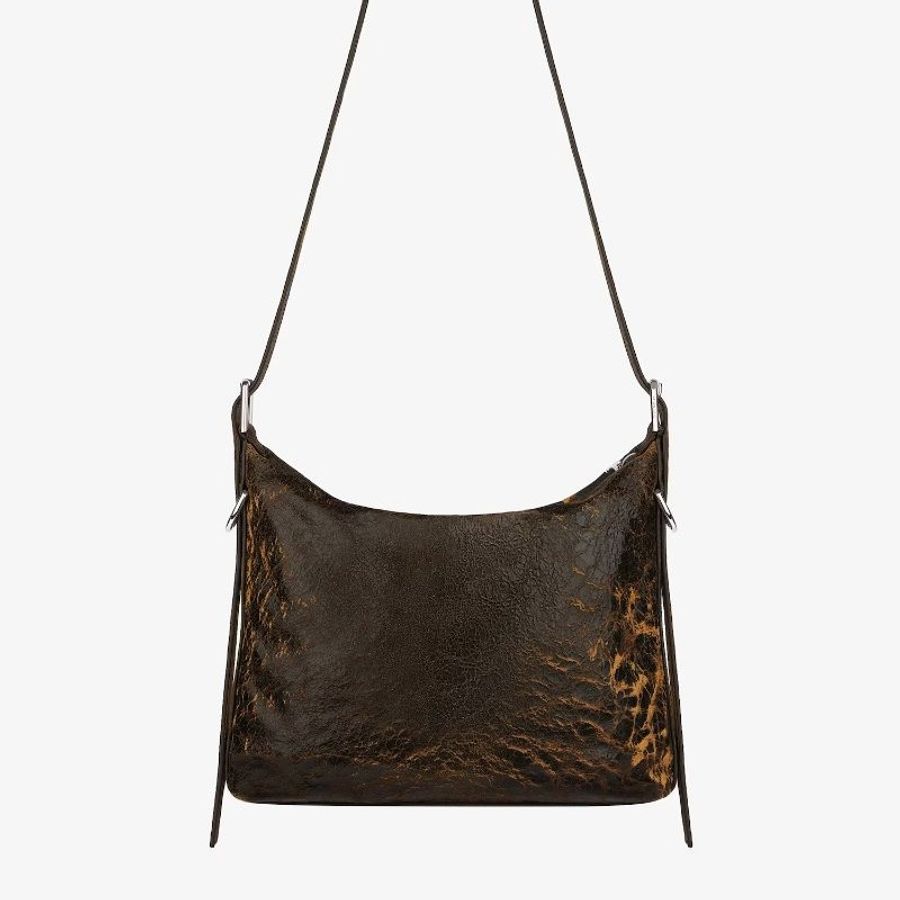 GIVENCHY Voyou Crossbody bag 黑色/泥棕色做舊皮面郵差包-1