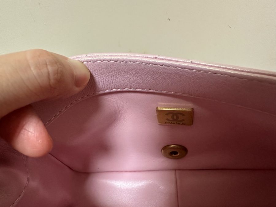 Chanel 雙珍珠調節扣 珠光粉紅色flap bag-17