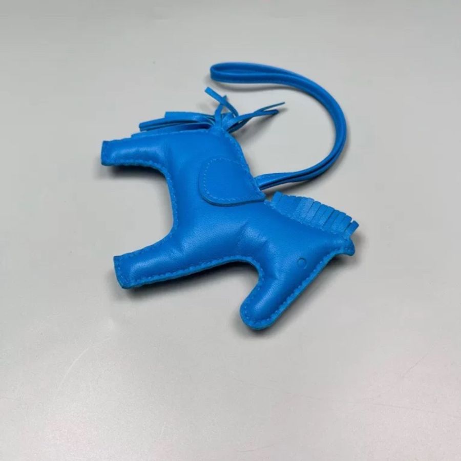 Hermes愛馬仕 藍色Rodeo中號小馬掛件-2