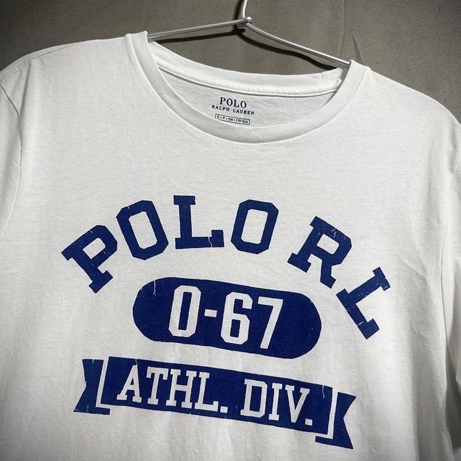 Polo Ralph Lauren custom slim fit 數字英文小白T RL短袖修身棉T 男S MEN S-2