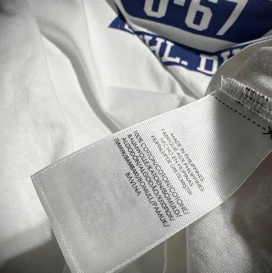 Polo Ralph Lauren custom slim fit 數字英文小白T RL短袖修身棉T 男S MEN S-5