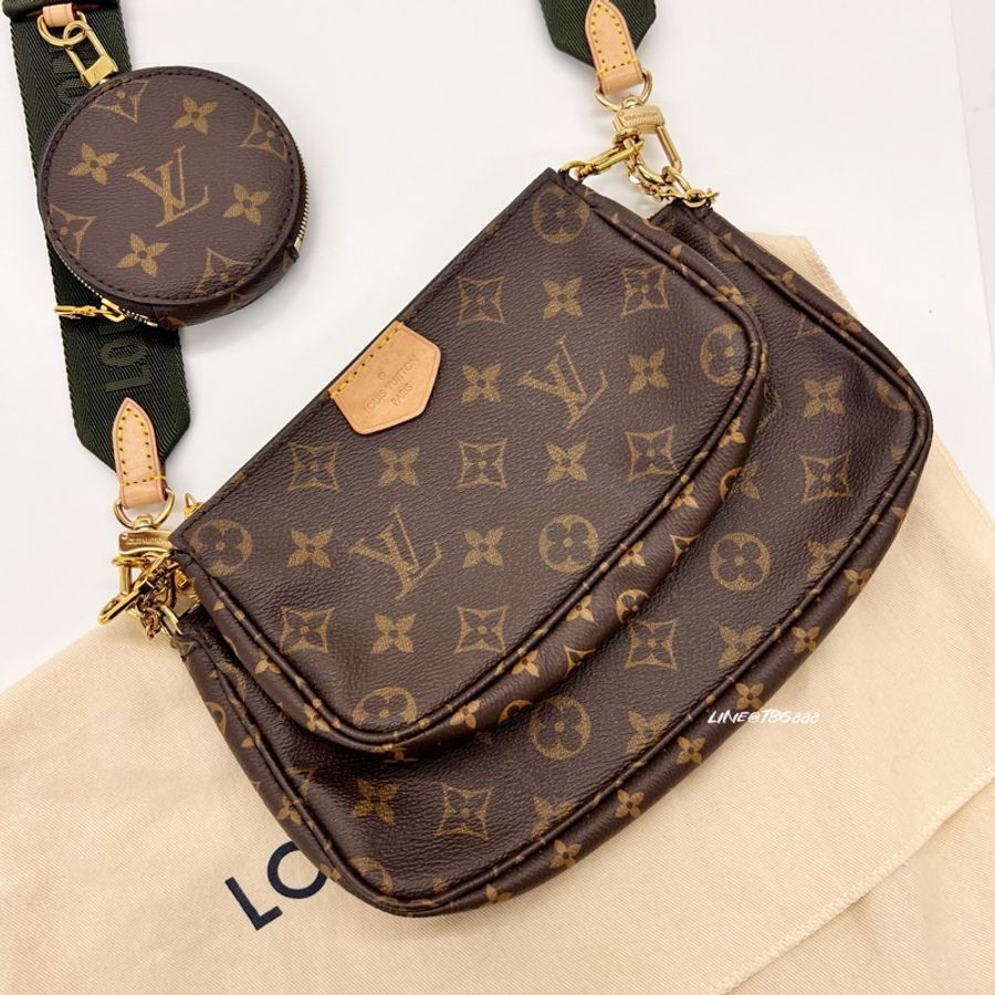 🔥LV 極新Louis Vuitton Multi Pochette Accessoires 經典 五合一 鏈條麻將包-1