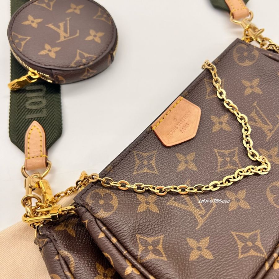 🔥LV 極新Louis Vuitton Multi Pochette Accessoires 經典 五合一 鏈條麻將包-2