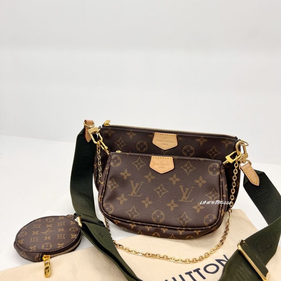 🔥LV 極新Louis Vuitton Multi Pochette Accessoires 經典 五合一 鏈條麻將包-6