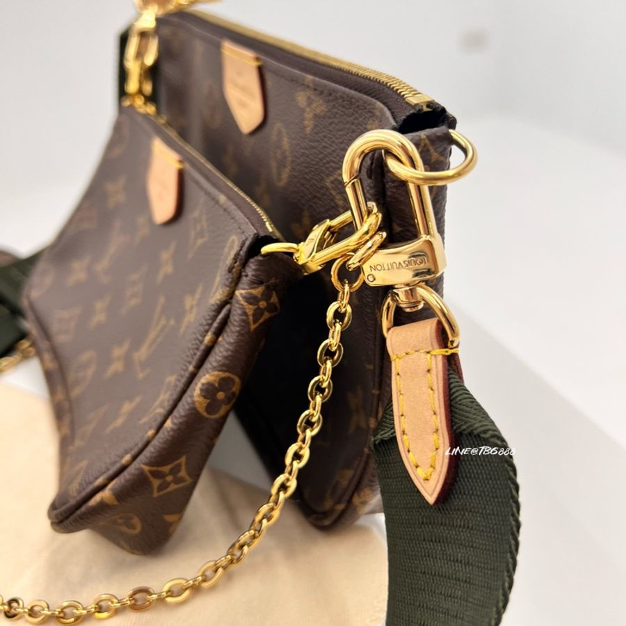 🔥LV 極新Louis Vuitton Multi Pochette Accessoires 經典 五合一 鏈條麻將包-8