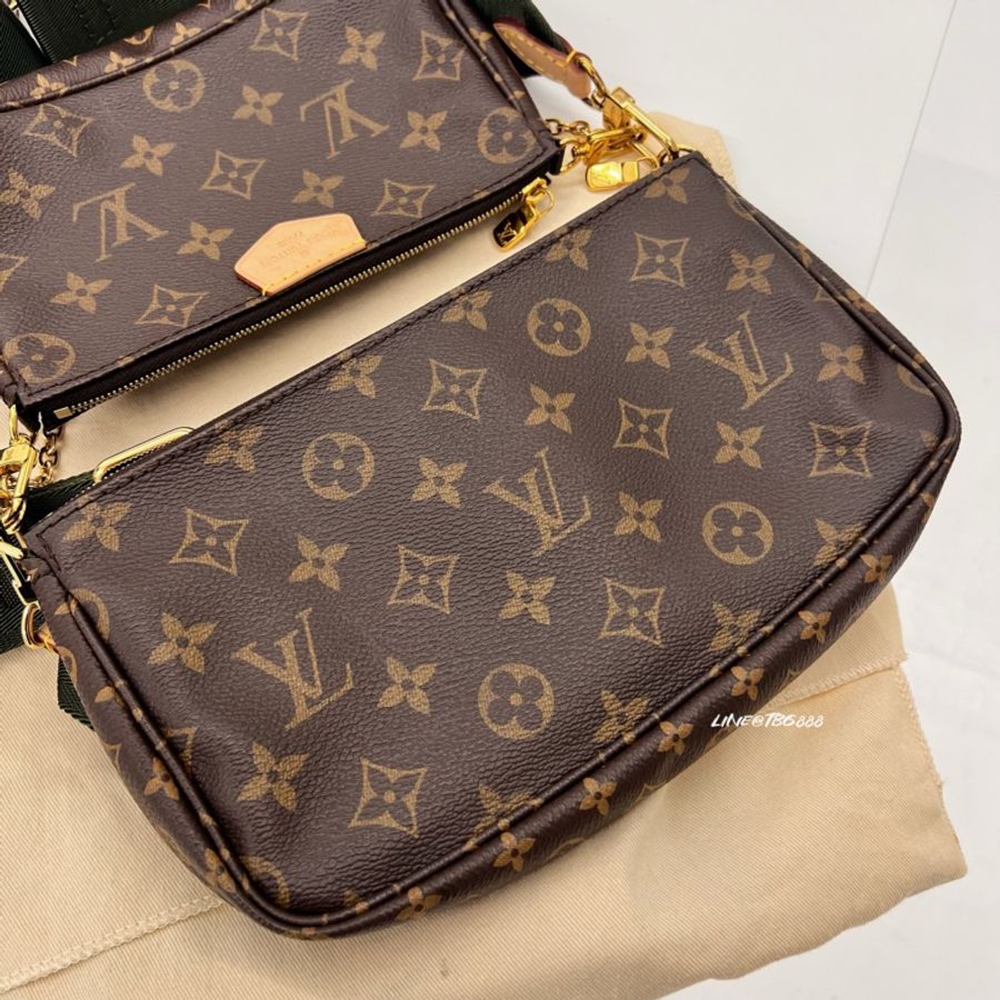 🔥LV 極新Louis Vuitton Multi Pochette Accessoires 經典 五合一 鏈條麻將包-9