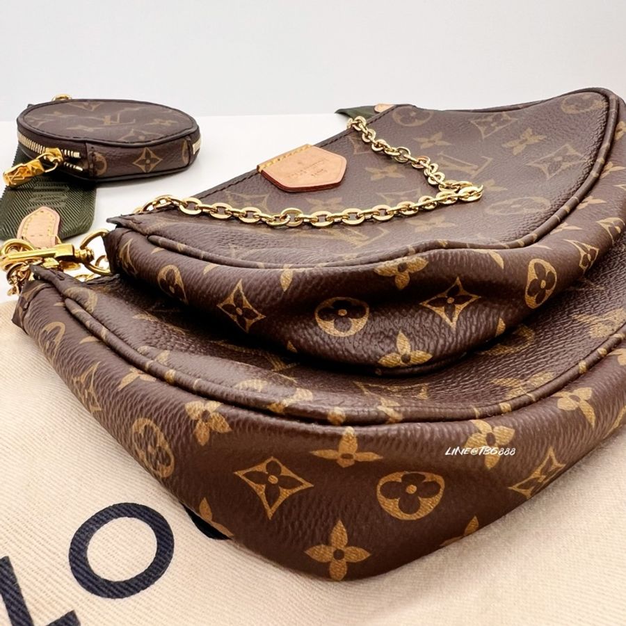 🔥LV 極新Louis Vuitton Multi Pochette Accessoires 經典 五合一 鏈條麻將包-21