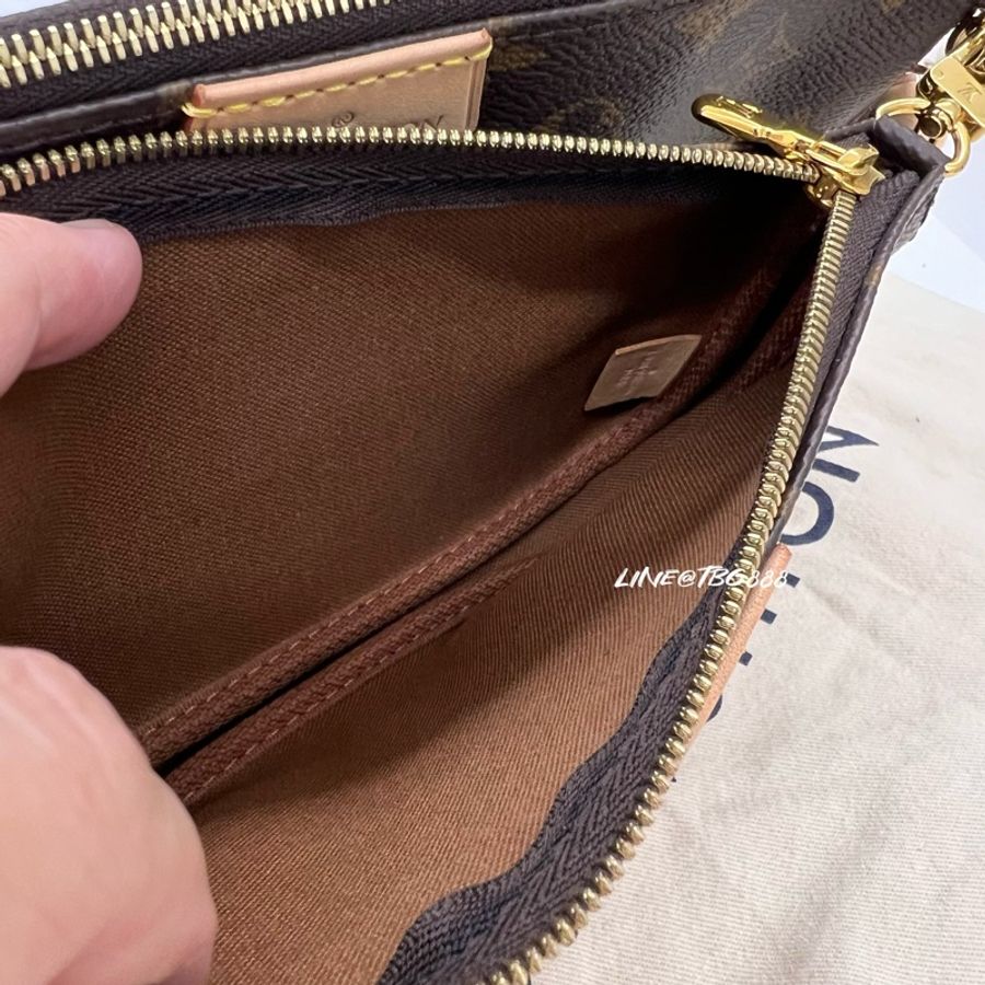 🔥LV 極新Louis Vuitton Multi Pochette Accessoires 經典 五合一 鏈條麻將包-24