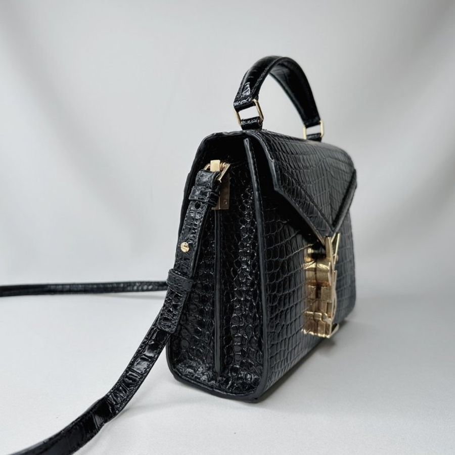 YSL Cassandra迷你鱷魚壓紋手提包-3