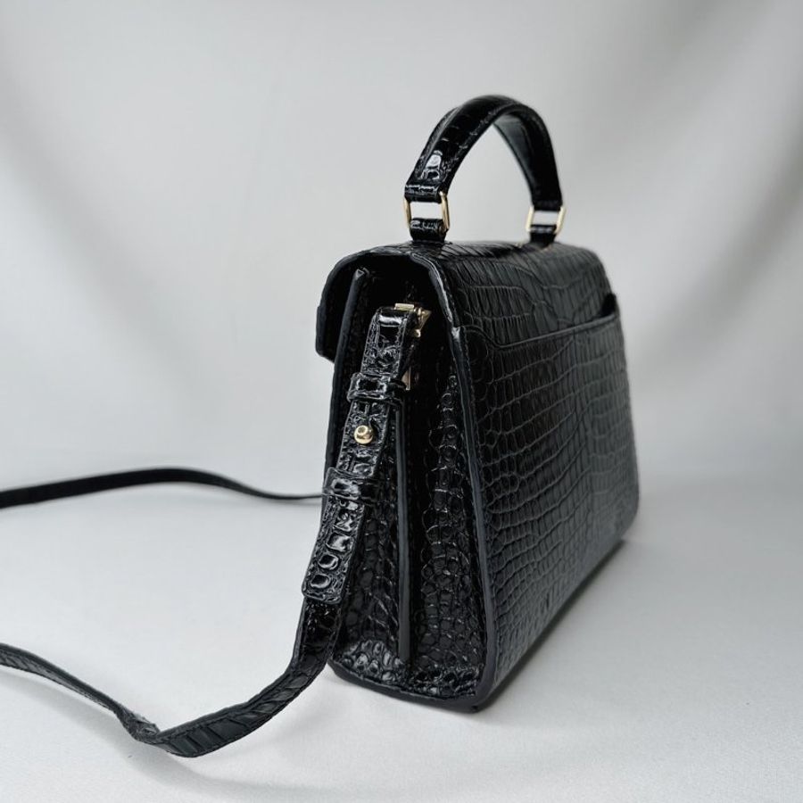 YSL Cassandra迷你鱷魚壓紋手提包-5