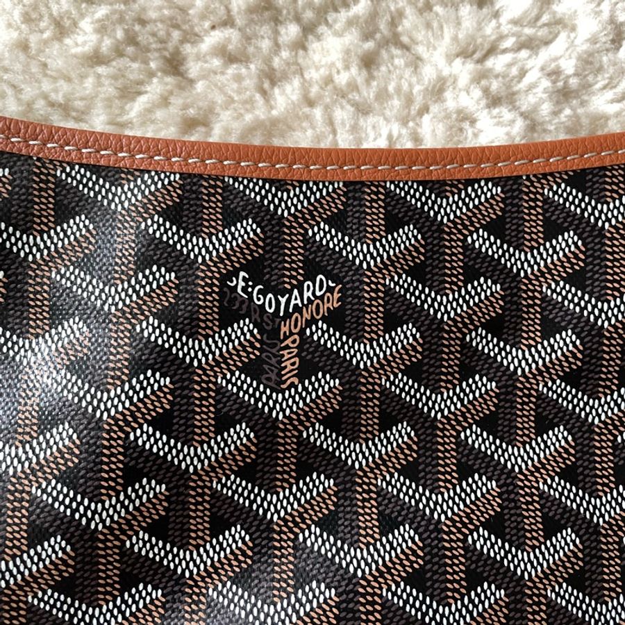 goyard hobo bag 黑棕色-8