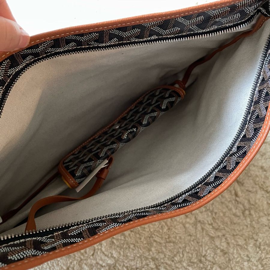 goyard hobo bag 黑棕色-20