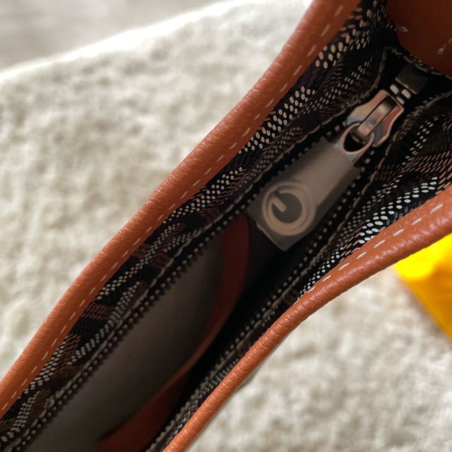 goyard hobo bag 黑棕色-23