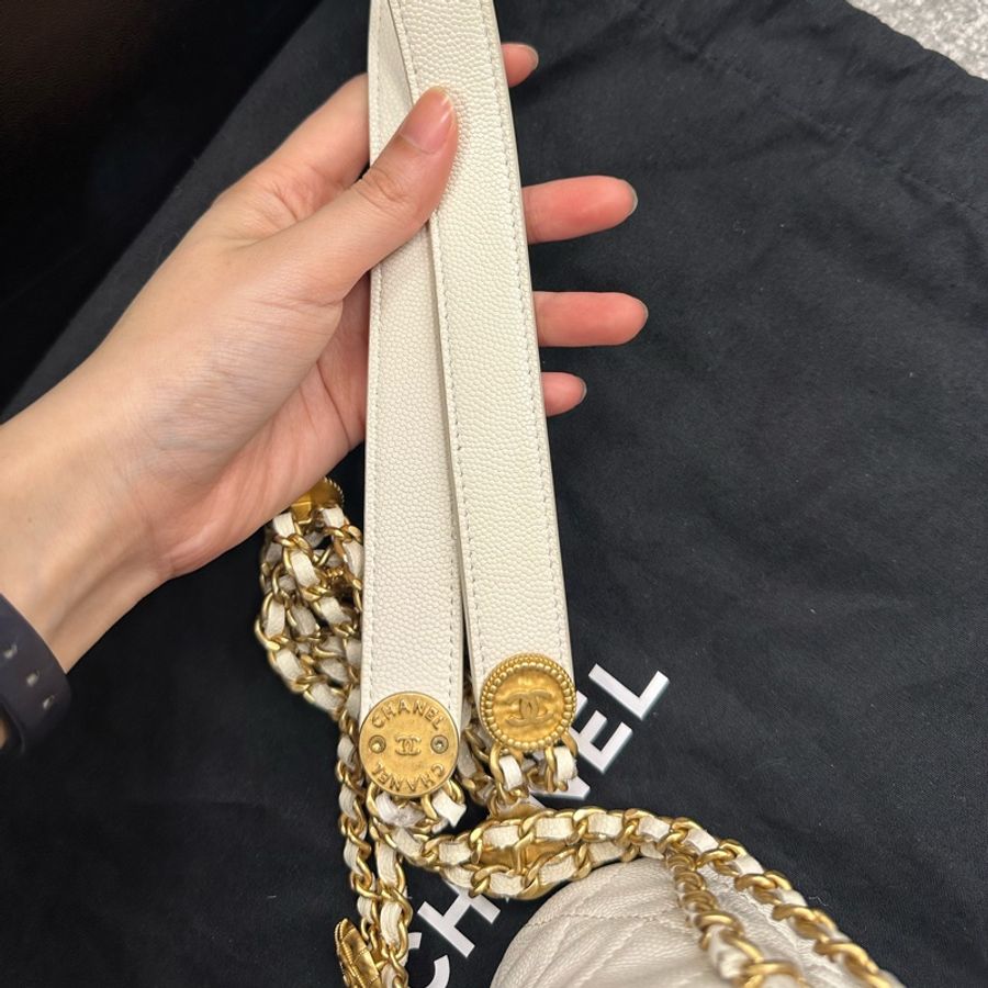 🔥保留中 勿下單🔥 #Chanel 22A 高級手工坊 #荔枝皮 #金幣 #水桶包-23