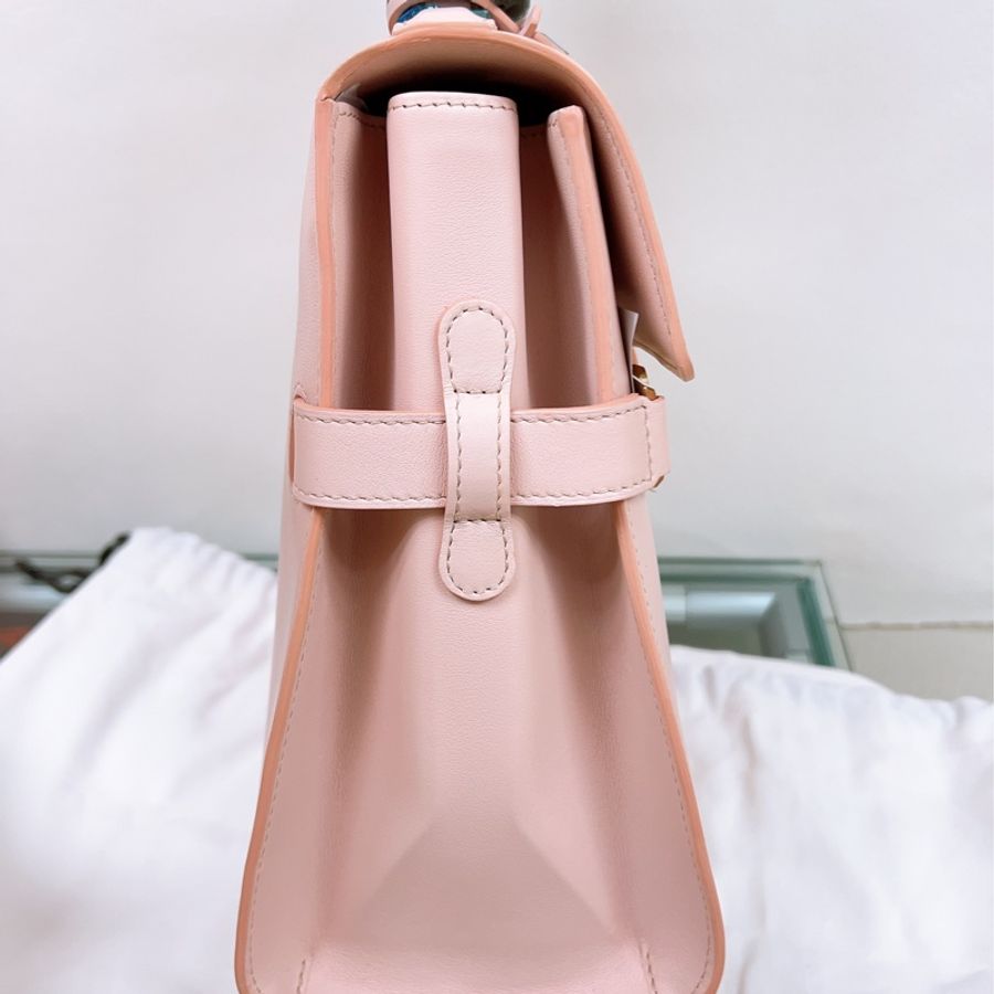 Delvaux tempete GM 淺粉色玫瑰金釦-8