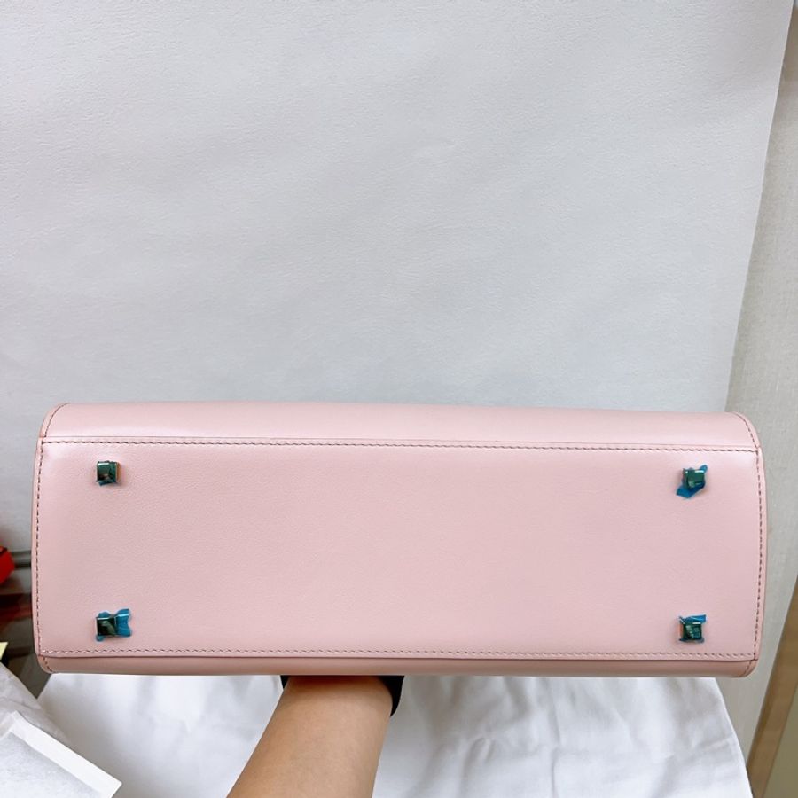 Delvaux tempete GM 淺粉色玫瑰金釦-11