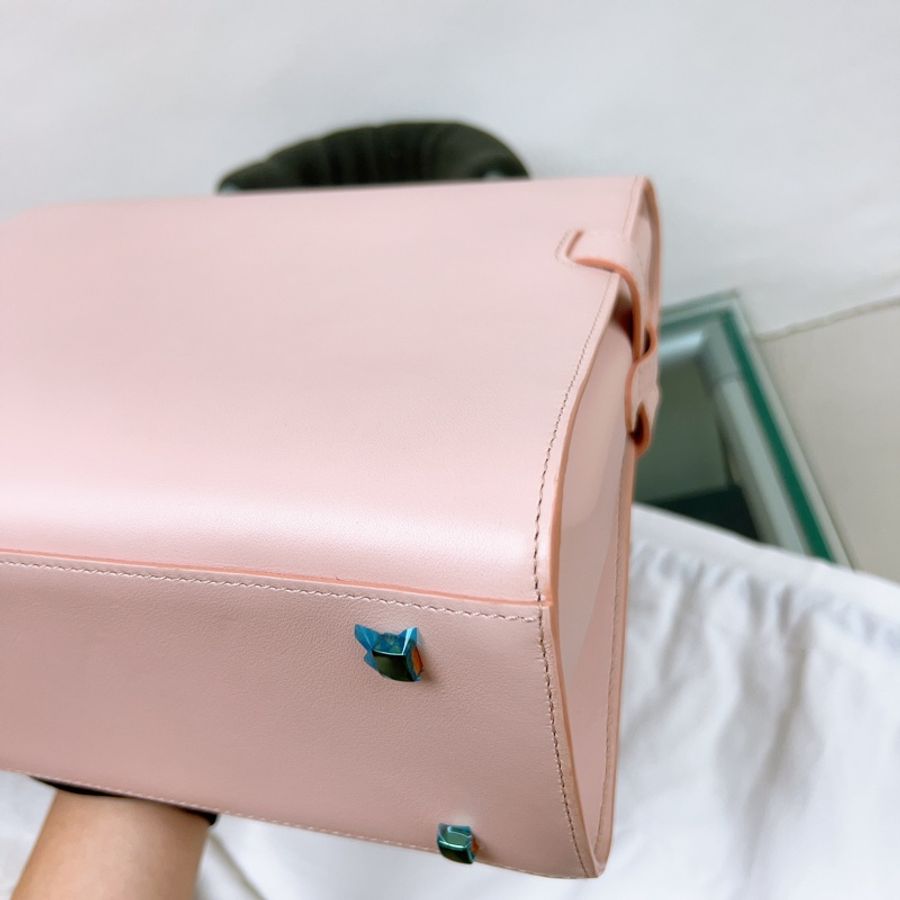 Delvaux tempete GM 淺粉色玫瑰金釦-16