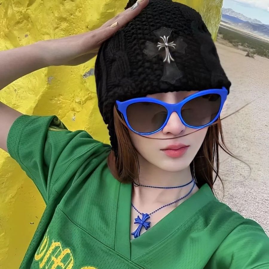 Chrome Hearts 克罗心 树脂十字架項鏈 (深蓝)-4
