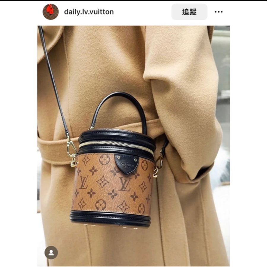 經典Louis Vuitton LV Cannes 圓筒手提老花皮革背帶斜背-1
