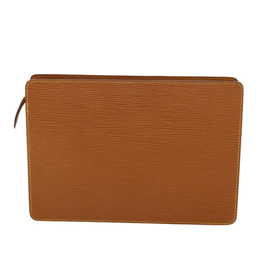 【日本直送】路易威登 Epi Pochette Homme 手拿包 棕色 Zipang 金色 M52528 正品 am6094-1