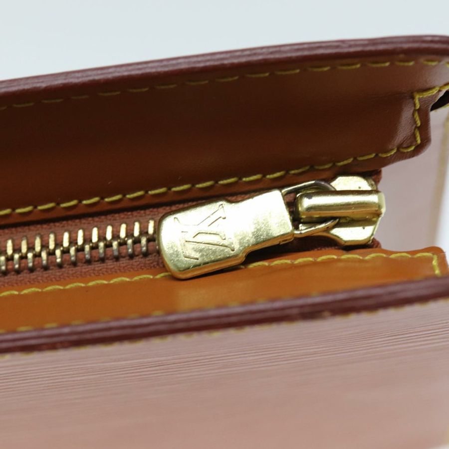 【日本直送】路易威登 Epi Pochette Homme 手拿包 棕色 Zipang 金色 M52528 正品 am6094-7