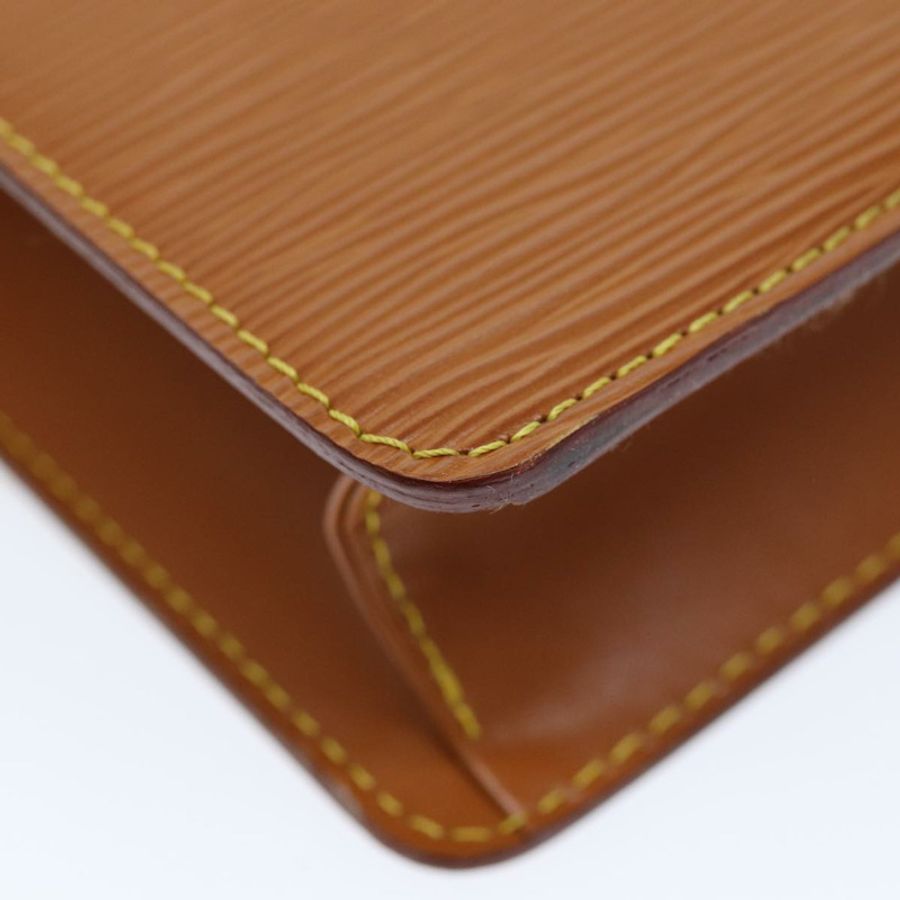 【日本直送】路易威登 Epi Pochette Homme 手拿包 棕色 Zipang 金色 M52528 正品 am6094-13