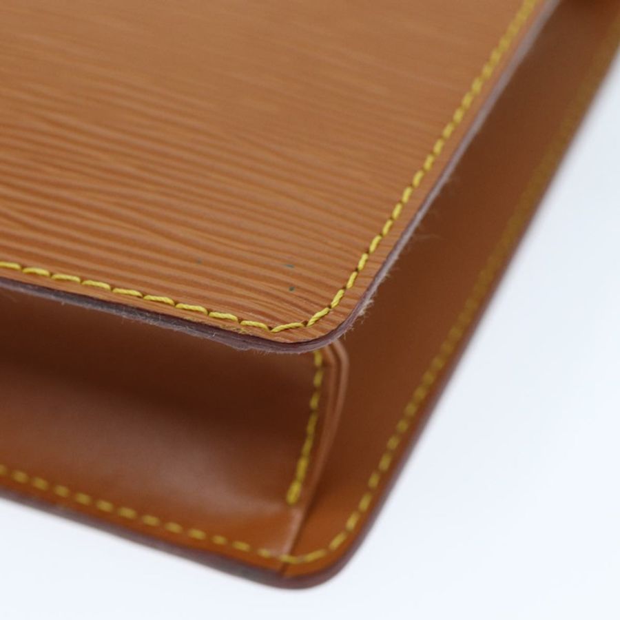 【日本直送】路易威登 Epi Pochette Homme 手拿包 棕色 Zipang 金色 M52528 正品 am6094-14