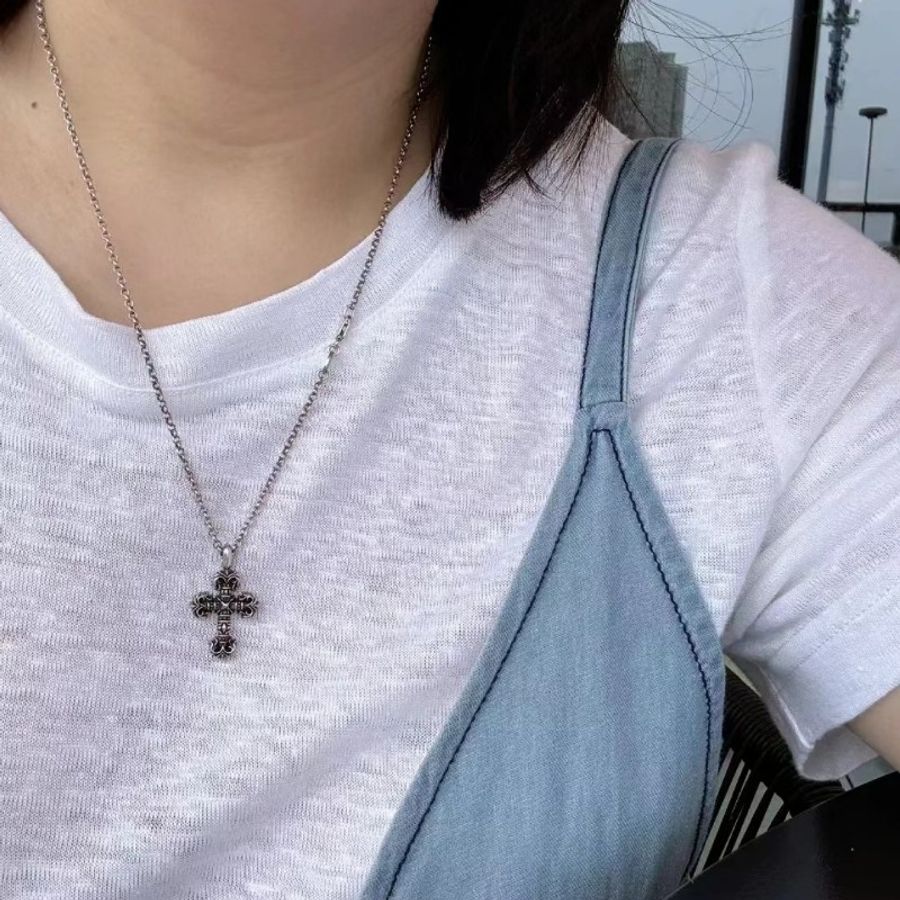 Chrome Hearts 克羅心 925銀 Mini火焰十字吊墜-6