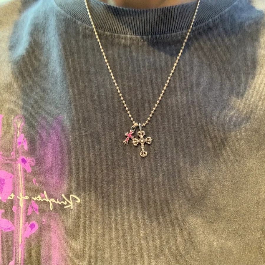 Chrome Hearts 克羅心 925銀 Mini火焰十字吊墜-9