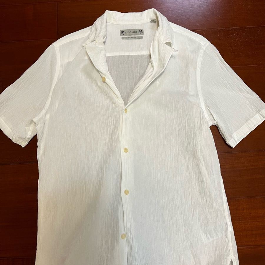ALLSAINTS VALLEY SHIRT 男生皺褶襯衫-1