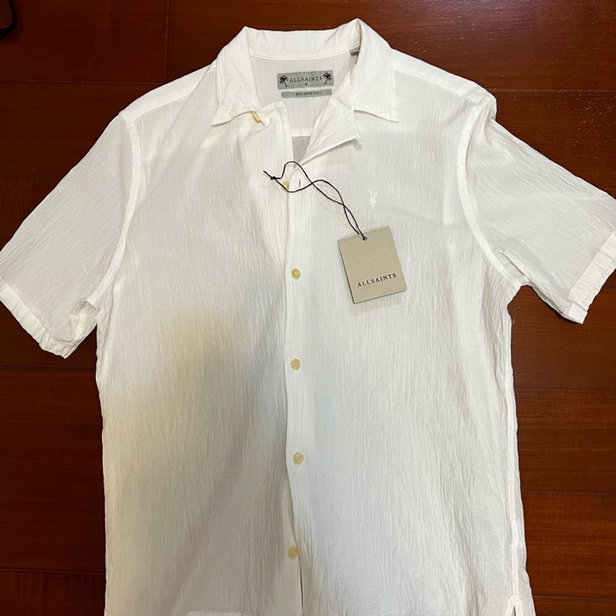 ALLSAINTS VALLEY SHIRT 男生皺褶襯衫-0