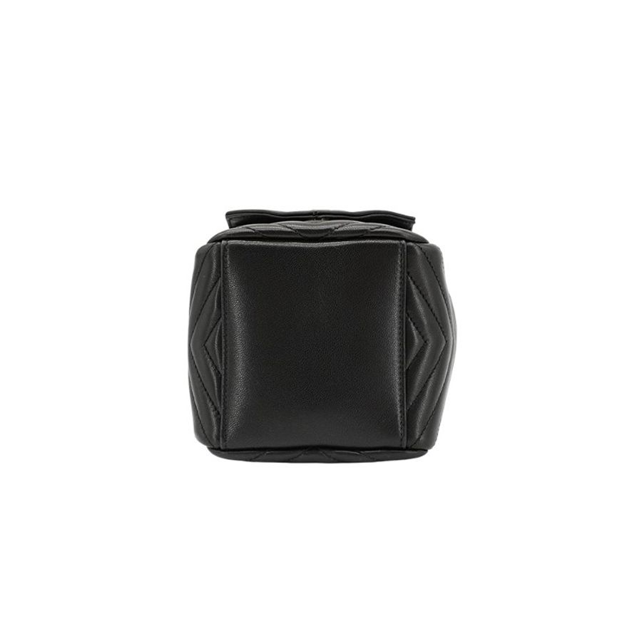 Ysl Joe Mini 絎縫羊皮斜背水桶包(760745-黑)-4