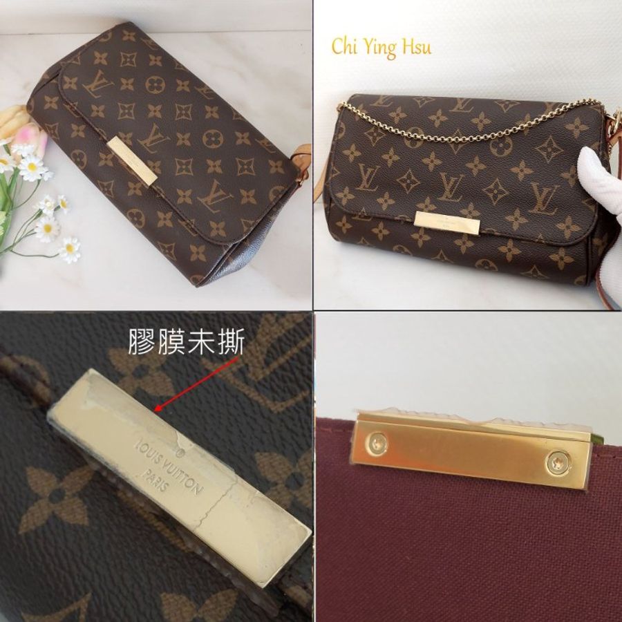 LV 經典老花M40718 🎀現品實拍 🎀 Favorite MM 經典花紋鍊條肩背包 斜背包~二手-60