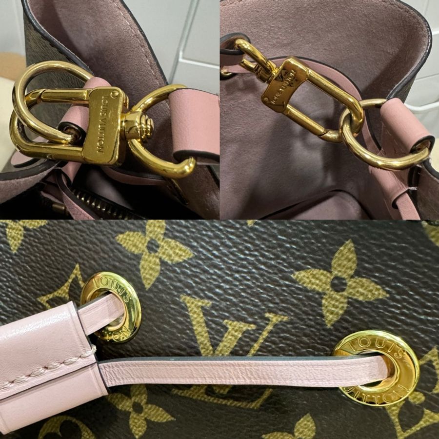 LV 粉色老花水桶包-6